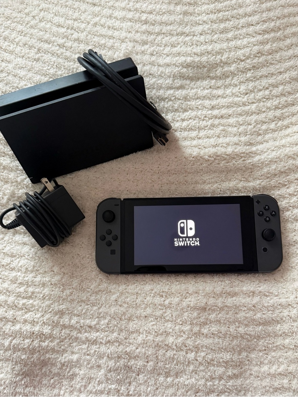 Nintendo Switch Handheld Console with Gray Joy-Con and Dock